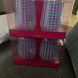 Lilly Pulitzer Acrylic Wine Glass Set NWT 2 boxes